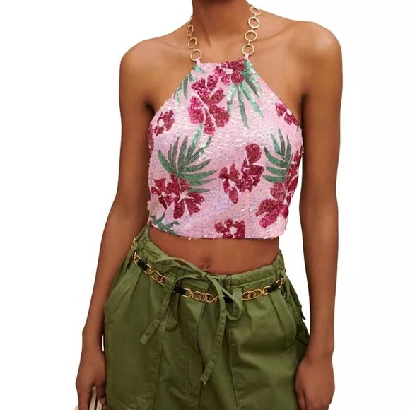 Maje Lustik Sequin Top - Size L - Picture 3 of 8